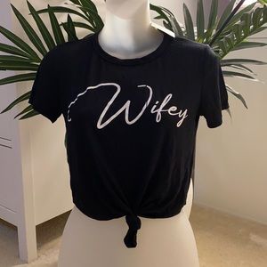 NWT “Wifey” crop top